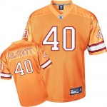 Authentic Reebok Men's Mike Alstott Orange Alternate Jersey: Throwback NFL #40 Tampa Bay Buccaneers