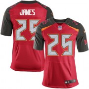 Men's Nike Tampa Bay Buccaneers #25 Mike James Elite Red Team Color NFL Jersey