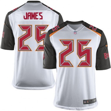 Limited Nike Men's Mike James White Road Jersey: NFL #25 Tampa Bay Buccaneers