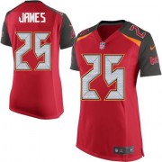 Women's Nike Tampa Bay Buccaneers #25 Mike James Elite Red Team Color NFL Jersey
