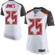 Women's Nike Tampa Bay Buccaneers #25 Mike James Elite White NFL Jersey