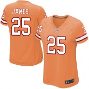 Women's Nike Tampa Bay Buccaneers #25 Mike James Elite Orange Glaze Alternate NFL Jersey
