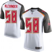 Limited Nike Men's Kwon Alexander White Road Jersey: NFL #58 Tampa Bay Buccaneers