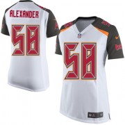 Limited Nike Women's Kwon Alexander White Road Jersey: NFL #58 Tampa Bay Buccaneers