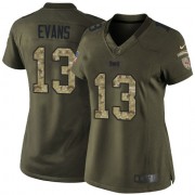 Women's Nike Tampa Bay Buccaneers #13 Mike Evans Elite Green Salute to Service NFL Jersey
