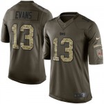 Elite Nike Men's Mike Evans Green Jersey: NFL #13 Tampa Bay Buccaneers Salute to Service