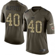 Elite Youth Mike Alstott Green Jersey: Football #40 Tampa Bay Buccaneers Salute to Service