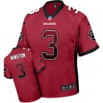 Elite Nike Men's Jameis Winston Red Jersey: NFL #3 Tampa Bay Buccaneers Drift Fashion