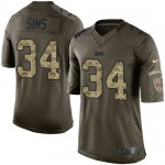 Youth Nike Tampa Bay Buccaneers #34 Charles Sims Elite Green Salute to Service NFL Jersey