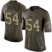 Elite Youth Lavonte David Green Jersey: Football #54 Tampa Bay Buccaneers Salute to Service