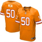 Elite Men's Vita Vea Orange Alternate Jersey: Football #50 Tampa Bay Buccaneers