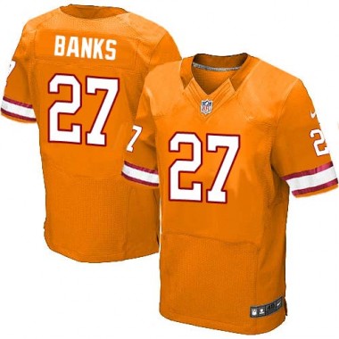 Elite Nike Men's Johnthan Banks Orange Alternate Jersey: NFL #27 Tampa Bay Buccaneers