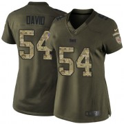 Women's Nike Tampa Bay Buccaneers #54 Lavonte David Elite Green Salute to Service NFL Jersey