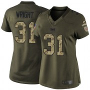 Women's Nike Tampa Bay Buccaneers #31 Major Wright Limited Green Salute to Service NFL Jersey