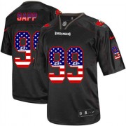 Elite Men's Warren Sapp Black Jersey: Football #99 Tampa Bay Buccaneers USA Flag Fashion