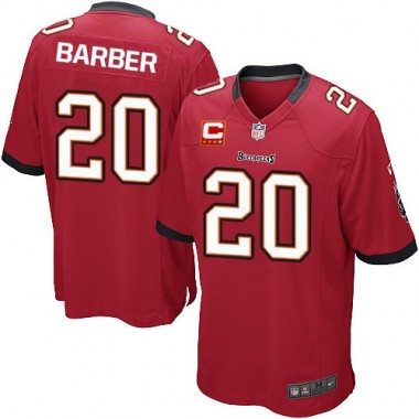 Elite Nike Youth Ronde Barber Red Home Jersey: NFL #20 Tampa Bay Buccaneers C Patch