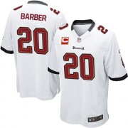 Elite Nike Youth Ronde Barber White Road Jersey: NFL #20 Tampa Bay Buccaneers C Patch
