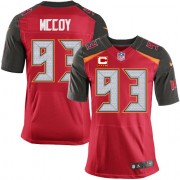 Elite Nike Men's Gerald McCoy Red Home Jersey: NFL #93 Tampa Bay Buccaneers C Patch