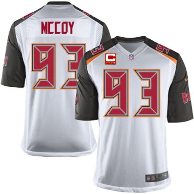 Elite Nike Youth Gerald McCoy White Road Jersey: NFL #93 Tampa Bay Buccaneers C Patch