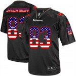 Elite Nike Men's Vincent Jackson Black Jersey: NFL #83 Tampa Bay Buccaneers USA Flag Fashion