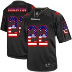 Elite Nike Men's Doug Martin Black Jersey: NFL #22 Tampa Bay Buccaneers USA Flag Fashion