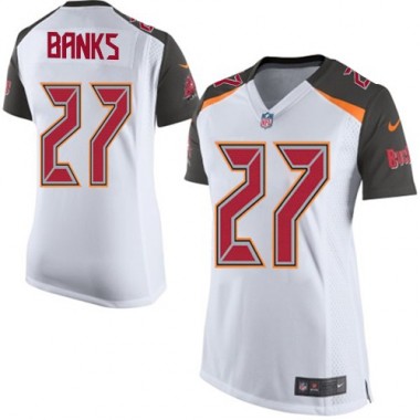 Limited Nike Women's Johnthan Banks White Road Jersey: NFL #27 Tampa Bay Buccaneers