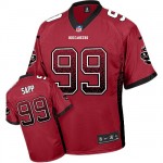 Elite Nike Men's Warren Sapp Red Jersey: NFL #99 Tampa Bay Buccaneers Drift Fashion