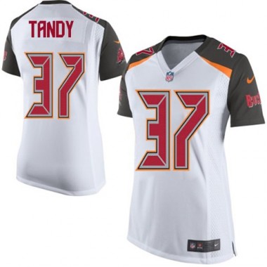 Elite Nike Women's Keith Tandy White Road Jersey: NFL #37 Tampa Bay Buccaneers