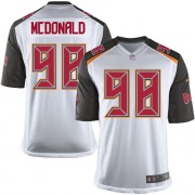 Limited Nike Men's Clinton McDonald White Road Jersey: NFL #98 Tampa Bay Buccaneers