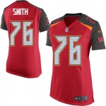 Game Women's Donovan Smith Red Home Jersey: Football #76 Tampa Bay Buccaneers