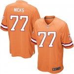 Limited Nike Men's Carl Nicks Orange Alternate Jersey: NFL #77 Tampa Bay Buccaneers