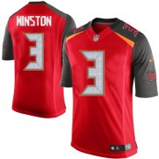 Limited Nike Men's Jameis Winston Red Home Jersey: NFL #3 Tampa Bay Buccaneers