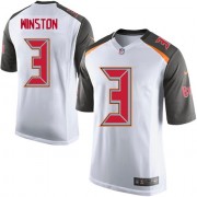 Limited Nike Men's Jameis Winston White Road Jersey: NFL #3 Tampa Bay Buccaneers