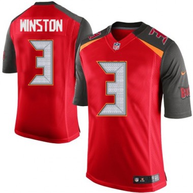 Elite Nike Youth Jameis Winston Red Home Jersey: NFL #3 Tampa Bay Buccaneers