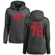 Football Women's Tampa Bay Buccaneers #76 Donovan Smith Ash One Color Pullover Hoodie
