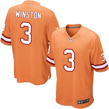 Limited Nike Youth Jameis Winston Orange Alternate Jersey: NFL #3 Tampa Bay Buccaneers