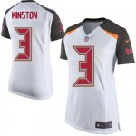 Limited Nike Women's Jameis Winston White Road Jersey: NFL #3 Tampa Bay Buccaneers