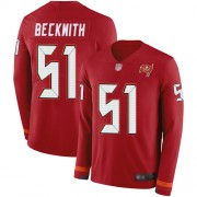 Limited Youth Kendell Beckwith Red Jersey: Football #51 Tampa Bay Buccaneers Therma Long Sleeve