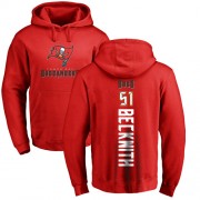 Football Tampa Bay Buccaneers #51 Kendell Beckwith Red Backer Pullover Hoodie