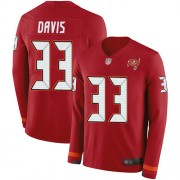Limited Youth Carlton Davis Red Jersey: Football #33 Tampa Bay Buccaneers Therma Long Sleeve