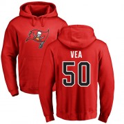Football Tampa Bay Buccaneers #50 Vita Vea Red Name & Number Logo Pullover Hoodie