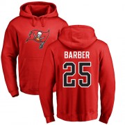 Football Tampa Bay Buccaneers #25 Peyton Barber Red Name & Number Logo Pullover Hoodie