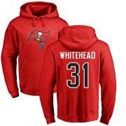 Football Tampa Bay Buccaneers #31 Jordan Whitehead Red Name & Number Logo Pullover Hoodie