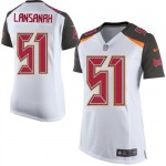 Limited Nike Women's Danny Lansanah White Road Jersey: NFL #51 Tampa Bay Buccaneers