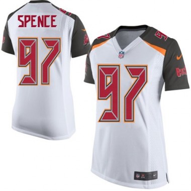 Limited Nike Women's Akeem Spence White Road Jersey: NFL #97 Tampa Bay Buccaneers