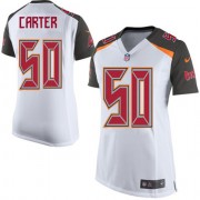 Limited Nike Women's Bruce Carter White Road Jersey: NFL #50 Tampa Bay Buccaneers