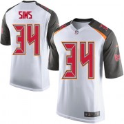 Game Nike Men's Charles Sims White Road Jersey: NFL #34 Tampa Bay Buccaneers