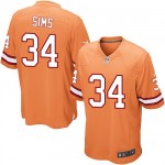 Limited Nike Men's Charles Sims Orange Alternate Jersey: NFL #34 Tampa Bay Buccaneers