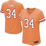 Limited Nike Women's Charles Sims Orange Alternate Jersey: NFL #34 Tampa Bay Buccaneers