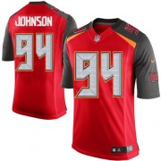 Limited Nike Men's George Johnson Red Home Jersey: NFL #94 Tampa Bay Buccaneers